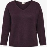 Only - Carmakoma - Trui - Bordeaux - Lange Mouw