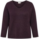 Only - Carmakoma - Trui - Bordeaux - Lange Mouw