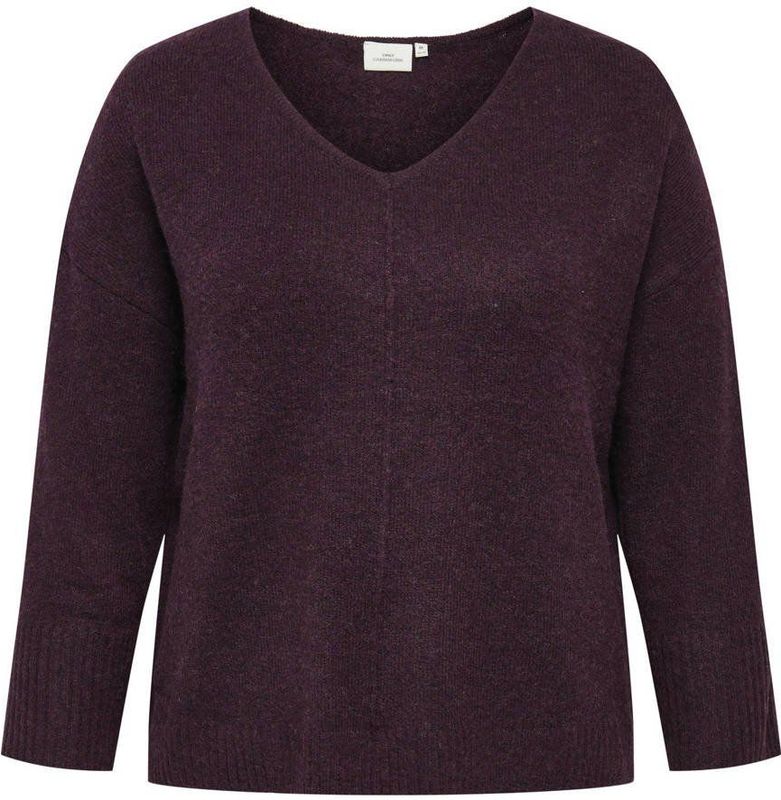 Only - Carmakoma - Trui - Bordeaux - Lange Mouw
