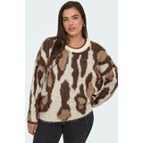 Caredelie - Gebreide Pullover - O-hals - Lange Mouwen - Regular Fit