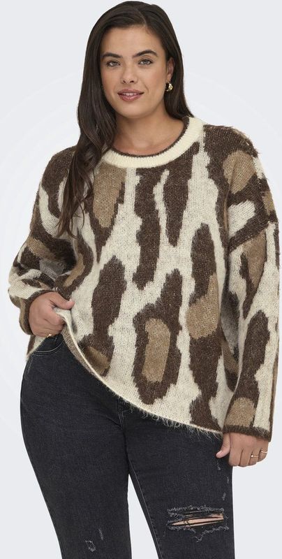 Caredelie - Gebreide Pullover - O-hals - Lange Mouwen - Regular Fit