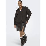 ONLY CARMAKOMA - Gebreid Vest - Bruin