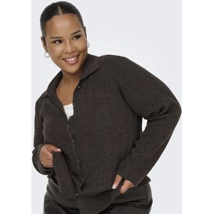 ONLY CARMAKOMA - Gebreid Vest - Bruin