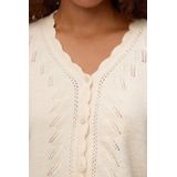 Vero Moda - Vmlya Ls V-neck Cardigan - Birch/W. Melange - Dames