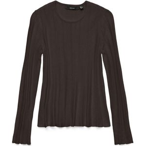 Vero Moda - Vmlana Ls O-neck Pullover - Chocolate Torte - Dames Trui