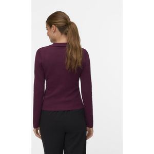 Vmelise - Gebreid Vest - Polo Hals - Lange Mouwen - Regular Fit