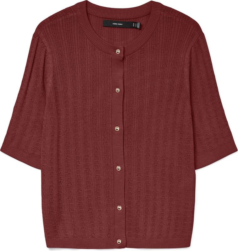 Vero Moda - Vmnewlex Stitch 24 O-neck Cardigan - Steen