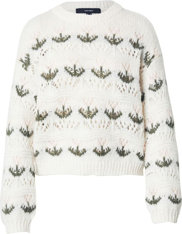 Vero Moda - Vmidelle Ls O-neck - Damestrui - Birch/w. Pink Dogwood