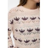 Vero Moda - Vmidelle Ls O-neck - Pullover - Beige - Dames