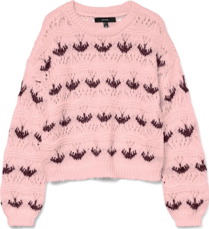 Vero Moda - Vmidelle Ls O-neck - Pullover - Beige - Dames