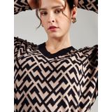 Vmcaria - Korte Jurk - Gebreide Jurk - V-Hals - Lange Mouwen - Regular Fit