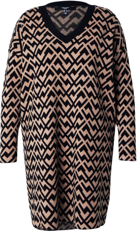 Vmcaria - Korte Jurk - Gebreide Jurk - V-Hals - Lange Mouwen - Regular Fit