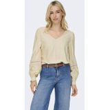 Jacqueline de Yong - Jdyayla Lace Top Wvn - Blouse - Sandshell