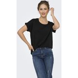 Only - ONLMOSTER GLITTER - T-shirt - Zwart - Regular Fit