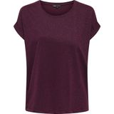 ONLY - Onlmoster - T-shirt - Wijnrood - Korte Mouwen