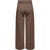 JDY - Broek met Wijde Pijpen - Zwart - Katoen - Elastische Taille