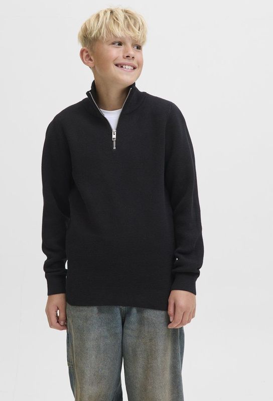 Jack & Jones - Jprblamilano Stitch Knit - Jongens Trui - Zwart