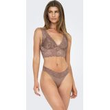 Only - ONLCHLOE - Kanten Top - Cognac - Gevoerde Cups - Stretch