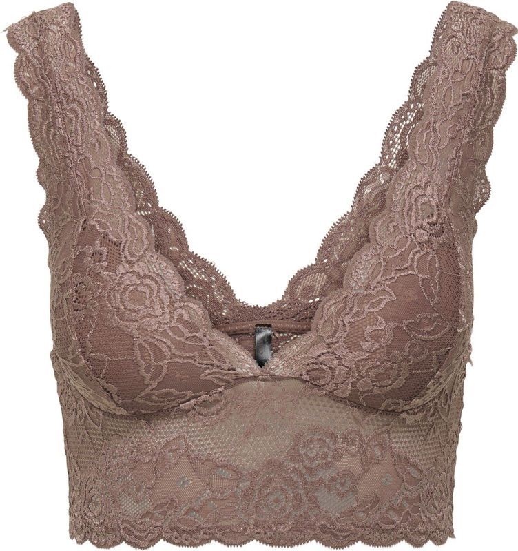 Only - ONLCHLOE - Kanten Top - Cognac - Gevoerde Cups - Stretch