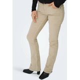 Only - Onlmary-global Mid Cord Flared Pnt - Oatmeal - Ribbroek