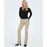 Only - Onlmary-global Mid Cord Flared Pnt - Oatmeal - Ribbroek