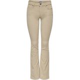 Only - Onlmary-global Mid Cord Flared Pnt - Oatmeal - Ribbroek