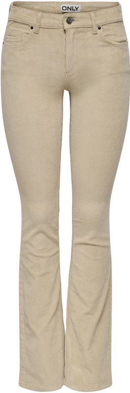 Only - Onlmary-global Mid Cord Flared Pnt - Oatmeal - Ribbroek