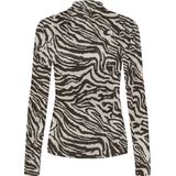Only - Onlerica Life Mesh Top - T-shirt - Demitasse/zebra - Dames