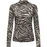 Only - Onlerica Life Mesh Top - T-shirt - Demitasse/zebra - Dames