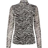 Only - Onlerica Life Mesh Top - T-shirt - Demitasse/zebra - Dames