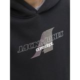 Jack and Jones Junior - Hoodie - Grijs - Sweatstof - Lange Mouwen
