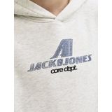 Sweater - White Melange - Met Capuchon - Lange Mouwen - Relaxed Fit