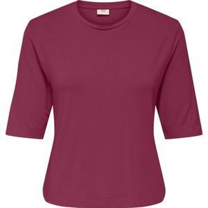 Jacqueline de Yong - Jdymila Loose Top - T-shirt - Maroon - Viscose Mix