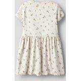 Jurk - Glitterprint - Ribgebreid - Korte Mouwen