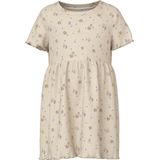 Jurk - Glitterprint - Ribgebreid - Korte Mouwen