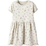 Jurk - Glitterprint - Ribgebreid - Korte Mouwen