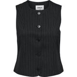 Only - Onlmalena-reina - Gilet - Zwart/Wit - Dames