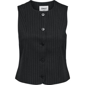 Only - Onlmalena-reina - Gilet - Zwart/Wit - Dames