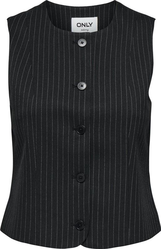 Only - Onlmalena-reina - Gilet - Zwart/Wit - Dames