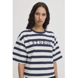 Ichi - Sweatshirt - Ronde Hals - ½ Mouwen - Strepen - Loszittend