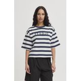 Ichi - Sweatshirt - Ronde Hals - ½ Mouwen - Strepen - Loszittend