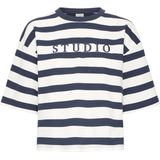 Ichi - Sweatshirt - Ronde Hals - ½ Mouwen - Strepen - Loszittend