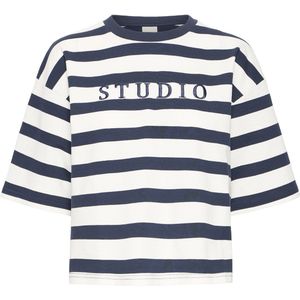 Ichi - Sweatshirt - Ronde Hals - ½ Mouwen - Strepen - Loszittend