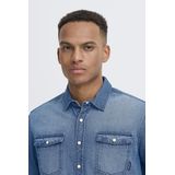 Blend - BHDARGO - Overhemd - Denim middle blue - Lange Mouwen - Regular Fit