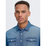 Blend - BHDARGO - Overhemd - Denim middle blue - Lange Mouwen - Regular Fit