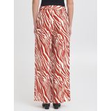 ICHI - Casual Broek - Roodbruin - Wide Leg Regular Waist