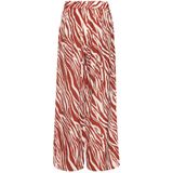 ICHI - Casual Broek - Roodbruin - Wide Leg Regular Waist