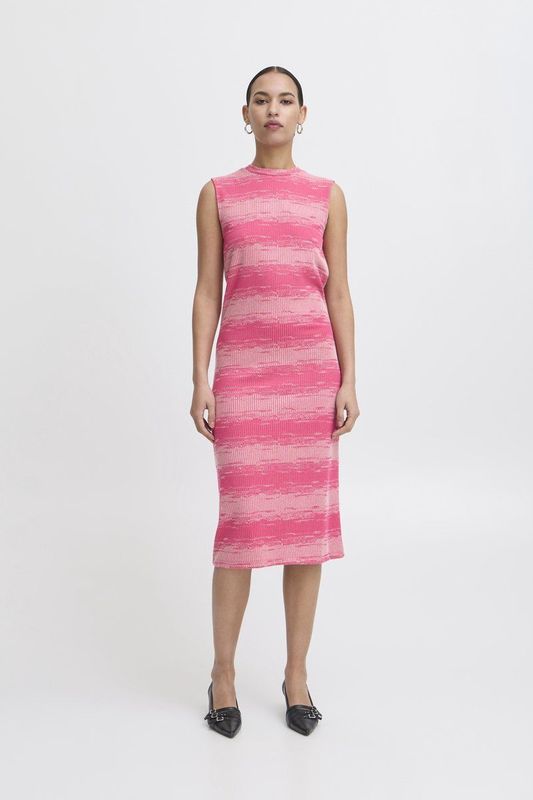 ICHI - IHODELA DR2 - Dames - Midi Jurk - Kleur - Materiaal