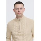 BLEND - BHBASIM - Trui - Greige - Halve Rits - Lange Mouw