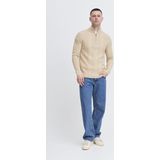 BLEND - BHBASIM - Trui - Greige - Halve Rits - Lange Mouw